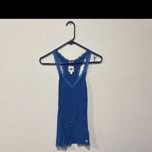 Abercrombie & Fitch Blue Camisole with Lace Trim